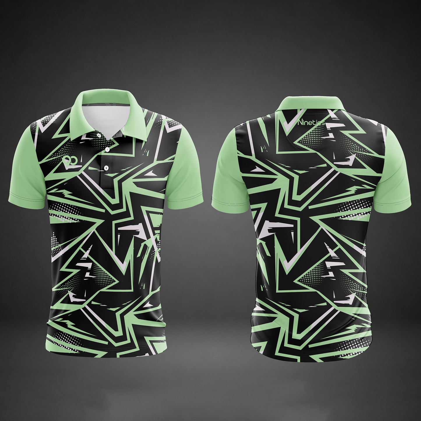 Nineties90 Geo Strike Golf Polo Shirt