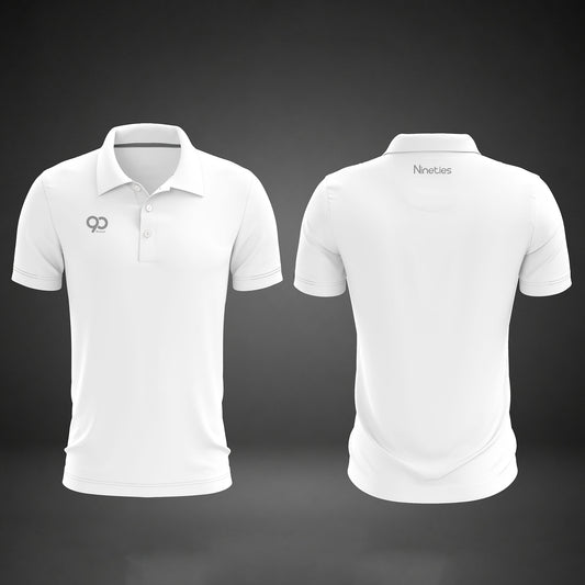 Nineties Golf Performance Polo Shirt – White