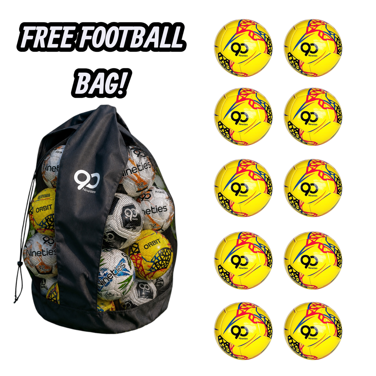 Nineties ORBIT Training Football Bundle